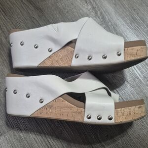 Corkys  Wedge Sandals with Studs Size 10